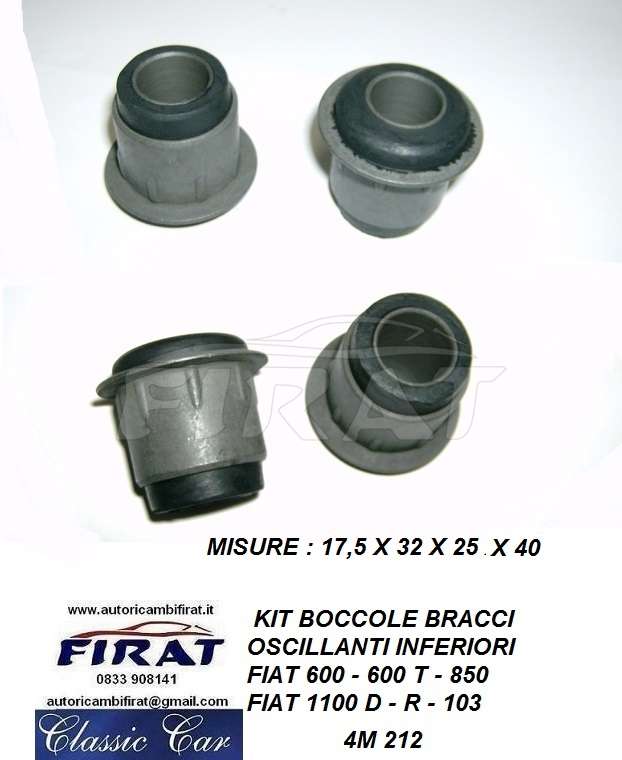 BOCCOLA BRACCIO OSCILLANTE FIAT 600 850 1100 INF. 4M212