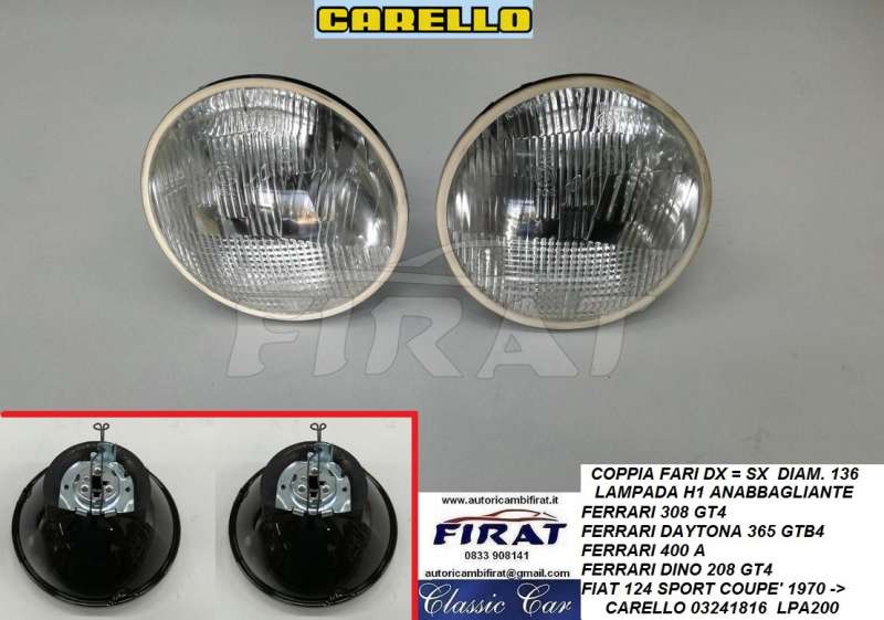 FARO FERRARI 308 GT4 - 365 GTB4 - DINO GT4 - FIAT 124 SPORT COUP