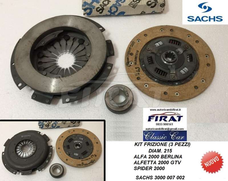 KIT FRIZIONE ALFA 2000 - ALFETTA GTV (3000007002) - Clicca l'immagine per chiudere