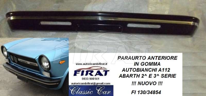 PARAURTO A112 2 - 3 SERIE ABARTH IN GOMMA ANT.