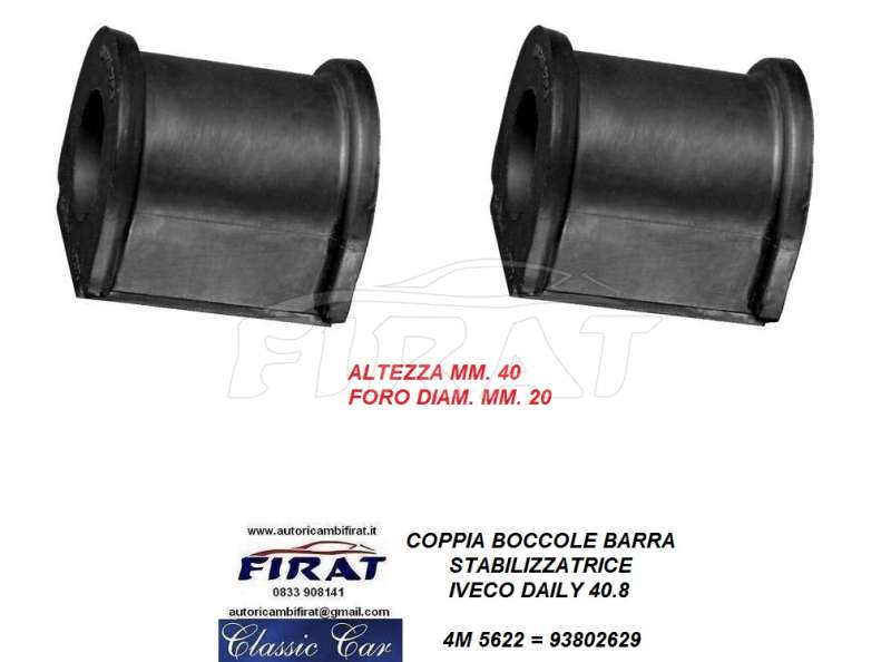 Prodotto: 5237.NOB - 1976-86 Set Gommini Barra Stabilizzatrice Anteriore In Poliuretano 24 Mm Diametro Neri Cj.1.3.972.gp.4889 - 7