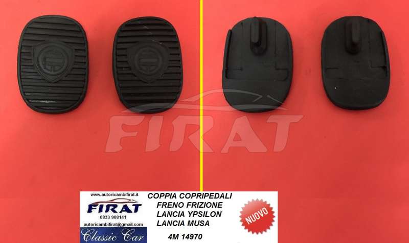 COPRI PEDALI AUTO FRENO FRIZIONE FIAT PUNTO>99,DOBLO' MULTIPLA,LANCIA Y,  DEDRA>93