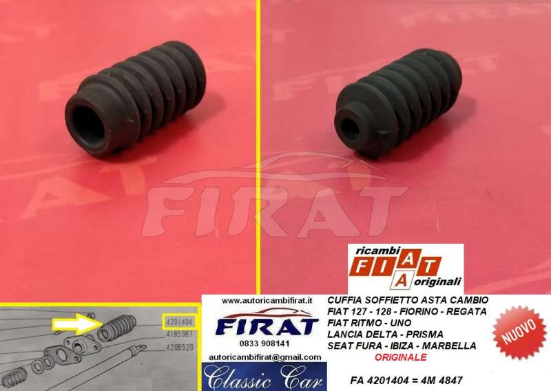 CUFFIA SOFFIETTO LEVA DEL CAMBIO FIAT 500 N prima serie