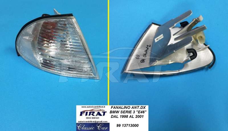 FANALINO BMW SERIE 3 E46 98-01 ANT.DX BIANCO