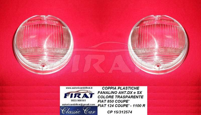 FANALINO FIAT 850-124 COUPE 1100 R ANT.BIANCO (PLASTICA)