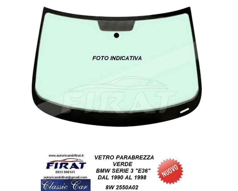 VETRO PARABREZZA BMW SERIE 3 E36 VERDE
