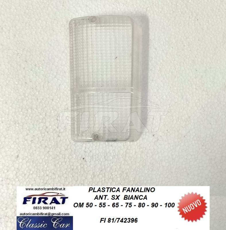 PLASTICA FANALINO OM 50 55 65 75 80 90 100 ANT.SX B.CO