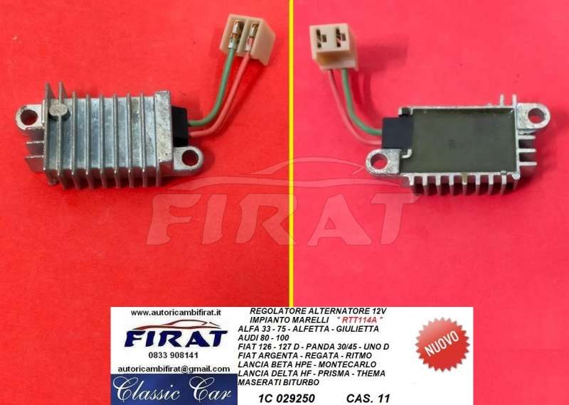REGOLATORE ALTERNATORE FIAT 126 REGATA ALFA 75 BETA (029250)