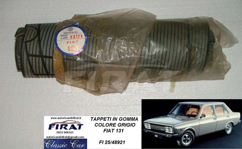 TAPPETI FIAT 500 - 126 IN GOMMA GRIGIO - 50.41EUR : ,  Ricambi d'auto d'epoca