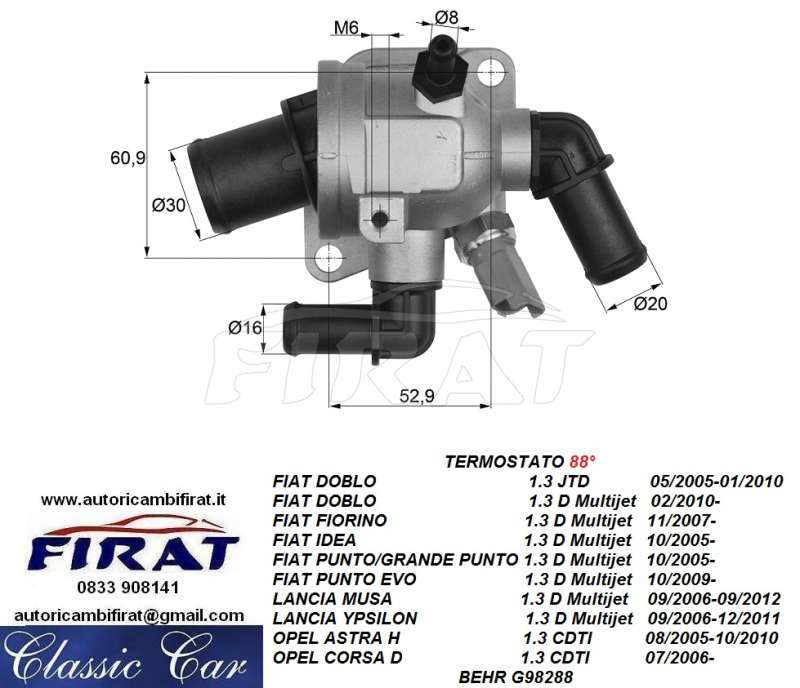 20--86 - MOTORE - martini6r - KIT CATENA DISTRIBUZIONE MULTIJET PANDA PUNTO  GRANDEPUNTO EVO FIORINO CORSA 1.3